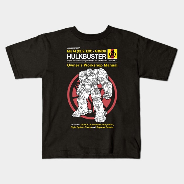 Buster Manual Kids T-Shirt by drsimonbutler